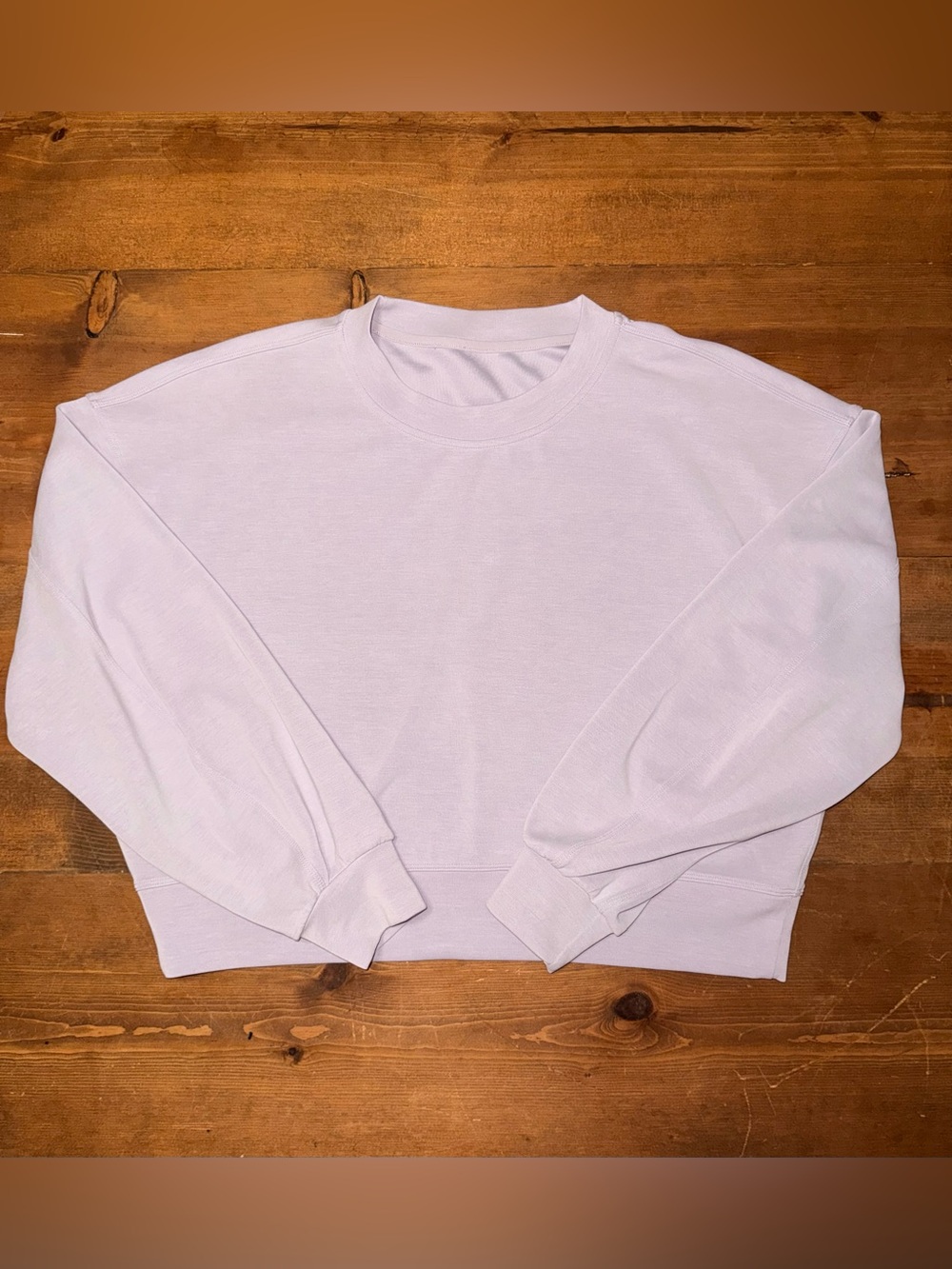 Lululemon Softstreme Perfectly Oversized Cropped Crew - Faint Lavender